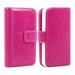 Wholesale iPhone 4 4S Seperable 2 in1 Flip Leather Wallet Case (Hot Pink)